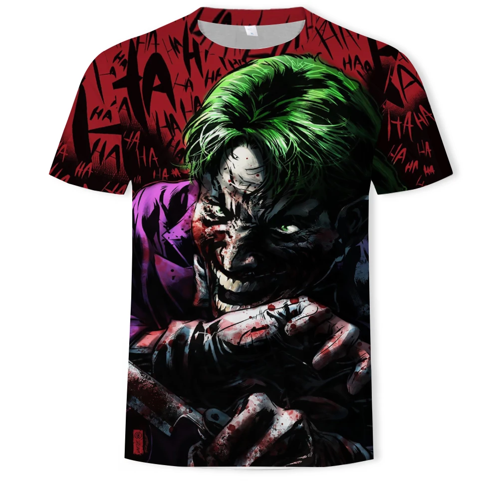 

2020 hot-sale Clown 3D Printed T Shirt Men Joker Face Male tshirt 3d Clown Short Sleeve Funny T Shirts Tops & Tees XXS-6XL