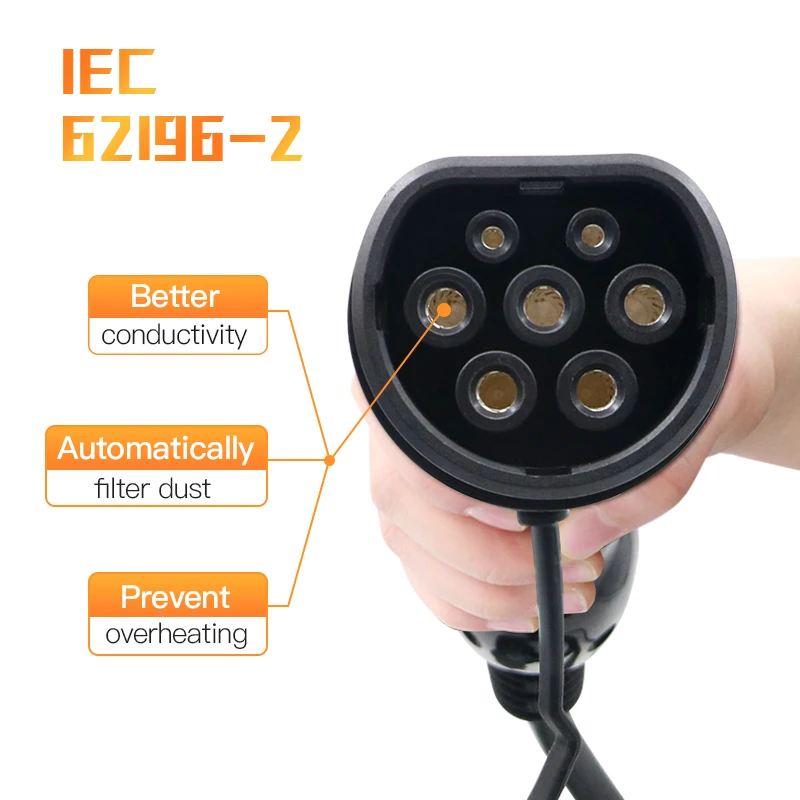 EVSE 5M IEC 62196 EV зарядное устройство тип 2 зарядка регулируемый уровень переключаемый