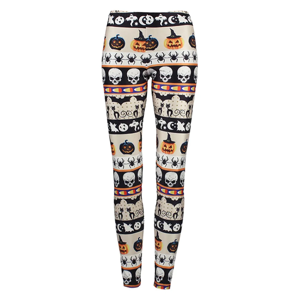 2019 Весна Осень Новые женские Лосины Хэллоуин подтяжка бедра ягодицы брюки мягкие