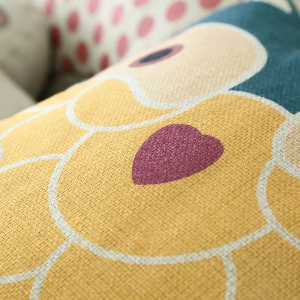 Мягкие из хлопка с мультяшным принтом диванную подушку автомобиля Подушка под