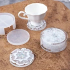 Diy Кристалл эпоксидная смола, форма подставка круглая подставка коробка для хранения зеркальная силиконовая форма для смолы