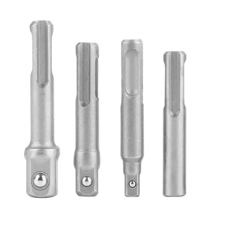 

4pcs 0.2/0.4/0.5inch SDS Plus Hammer Drill Adapter Impact Driver Socket Hex Universal Bit Chuck Electric Tool Accessories