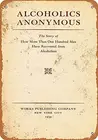 Металлический знак-Анонимные Алкоголики первого издания-Винтаж декоративный жестяной знак