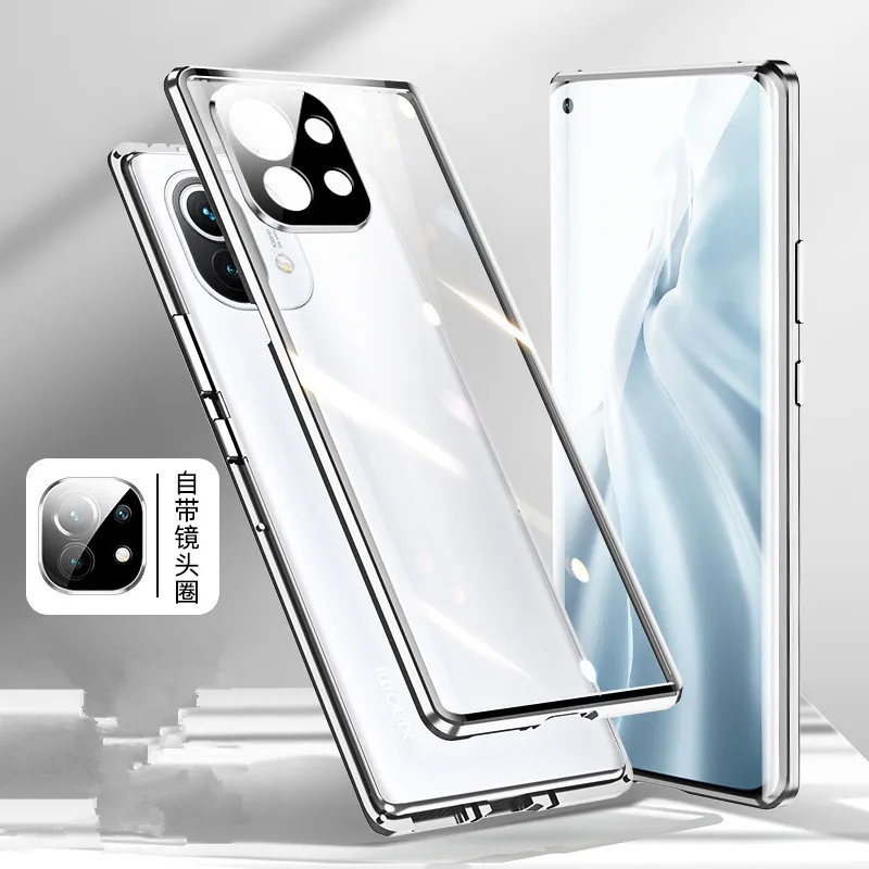 

Чехол для телефона Xiaomi 11 Ultra Glass. Полная защита на 360 °, Магнитная Адсорбция, чехол для телефона Xiaomi mi 11 Pro 11 Lite