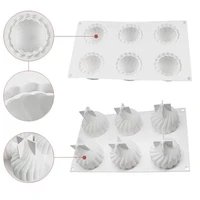 onion shaped silicone cake mold baking tool 6 cavities spiral whirlwind diy cake pan mousse chocolate mould cake decorating tool