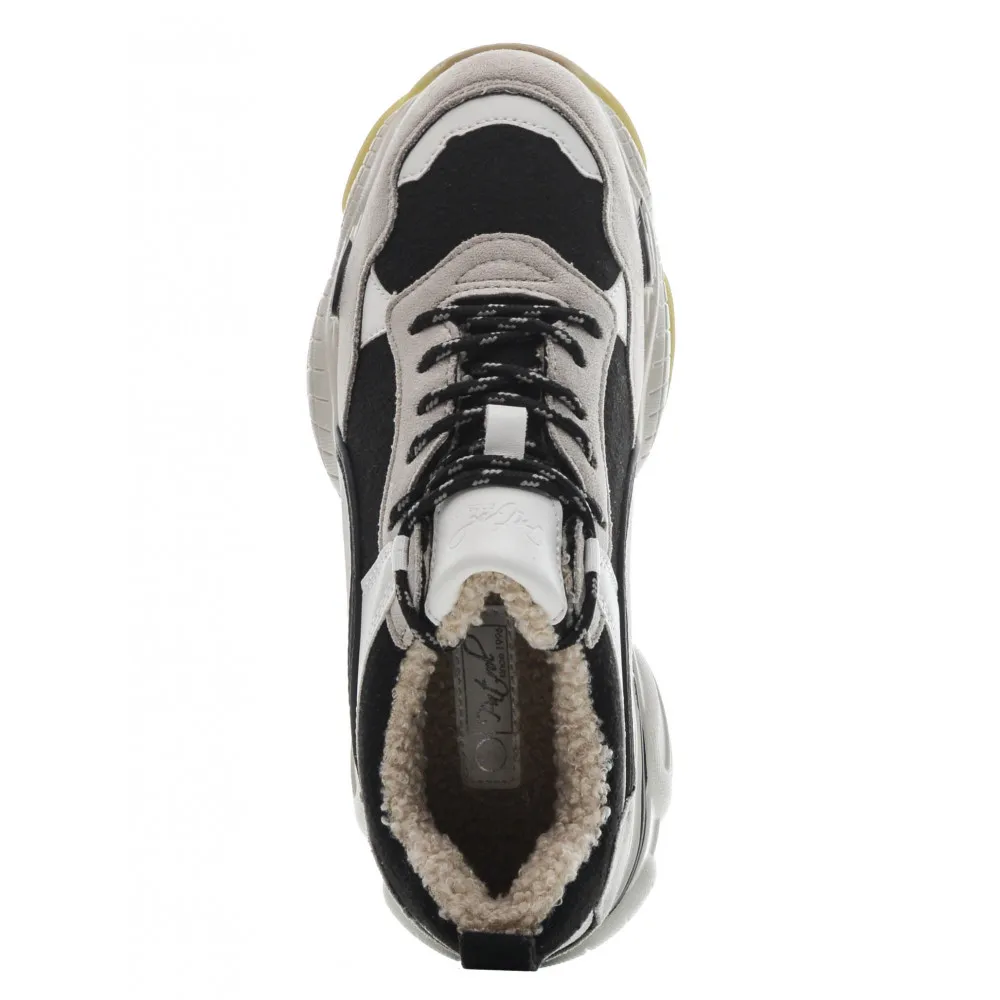 Женская обувь PATROL п/ботинки осень зима искусственная замша цвет белый/черный