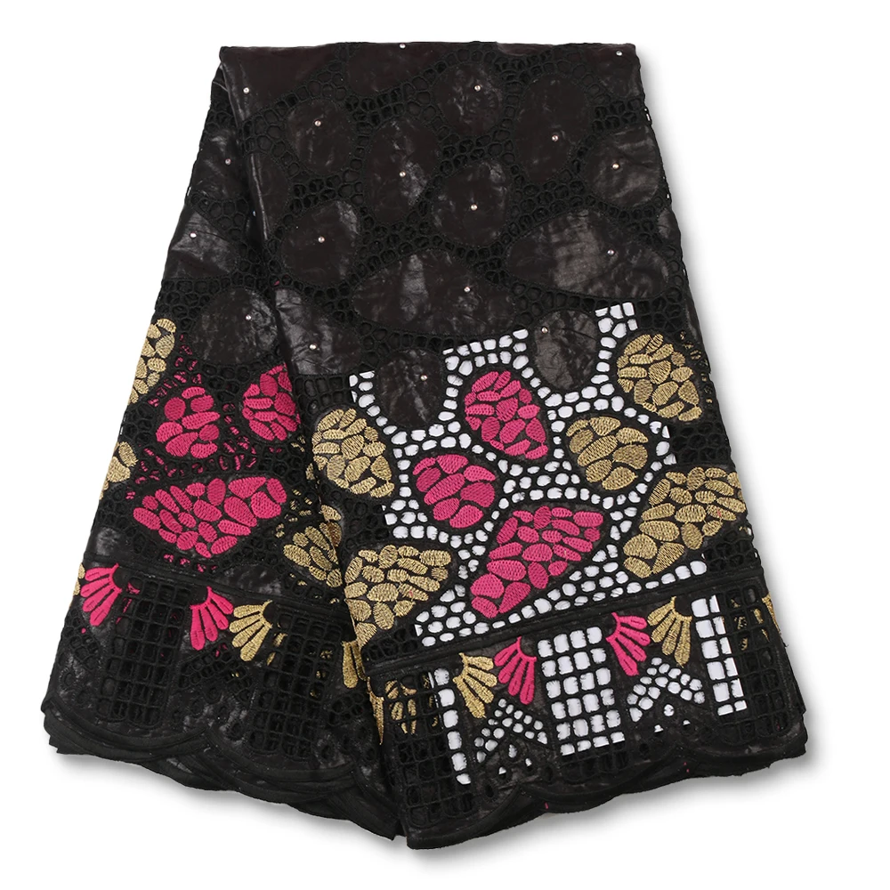 

NI.AI африканская кружевная ткань 2020 черная гипюровая кружевная вышивка африканская кружевная ткань высокого качества нигерийская кружевна...