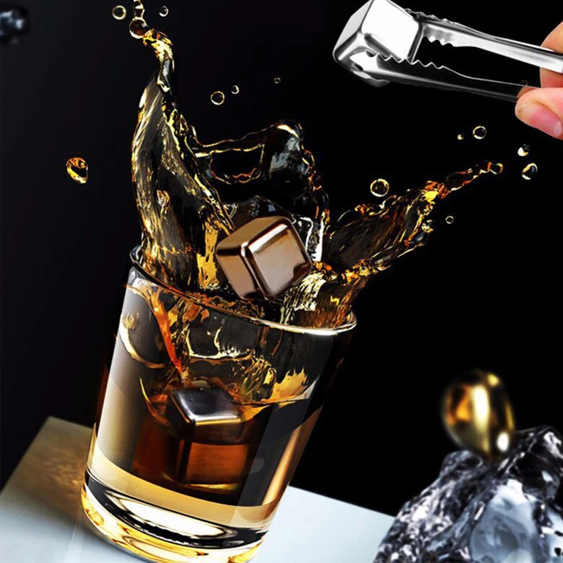 Кубики из нержавеющей стали многоразовый охладитель для виски пива охлаждения