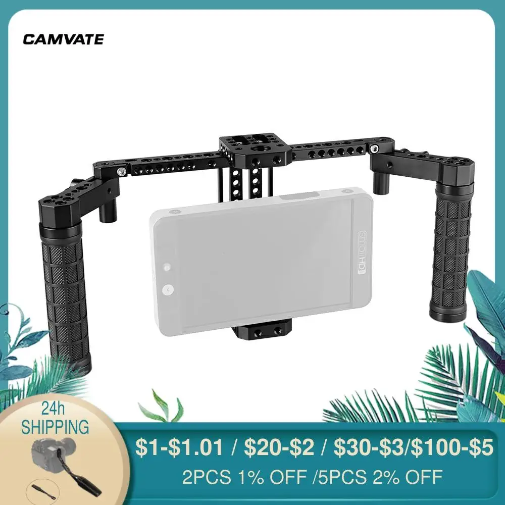 CAMVATE директора мониторы клетка Риг с двойной резиновой ручкой и монтажные