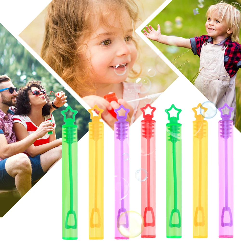 

24pcs Empty Wand Tube DIY Bubble Maker Soap Water Bottles Portable Playing Funny Kids Toys for Party Birthday Wedding Decor Gift