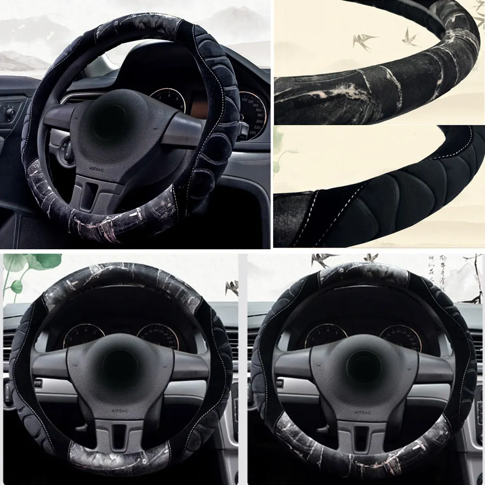 DSYCAR 1 шт. 38 см пушистый чехол на руль для автомобиля мягкие теплые плюшевые