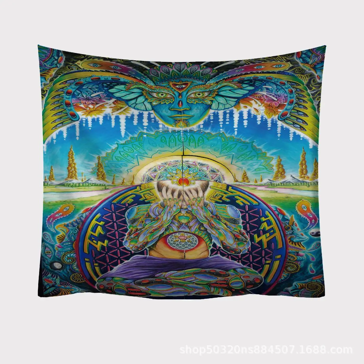 Сглаза угловая настенная ткань muurdoek гобелен trippy настенное искусство | Дом и сад