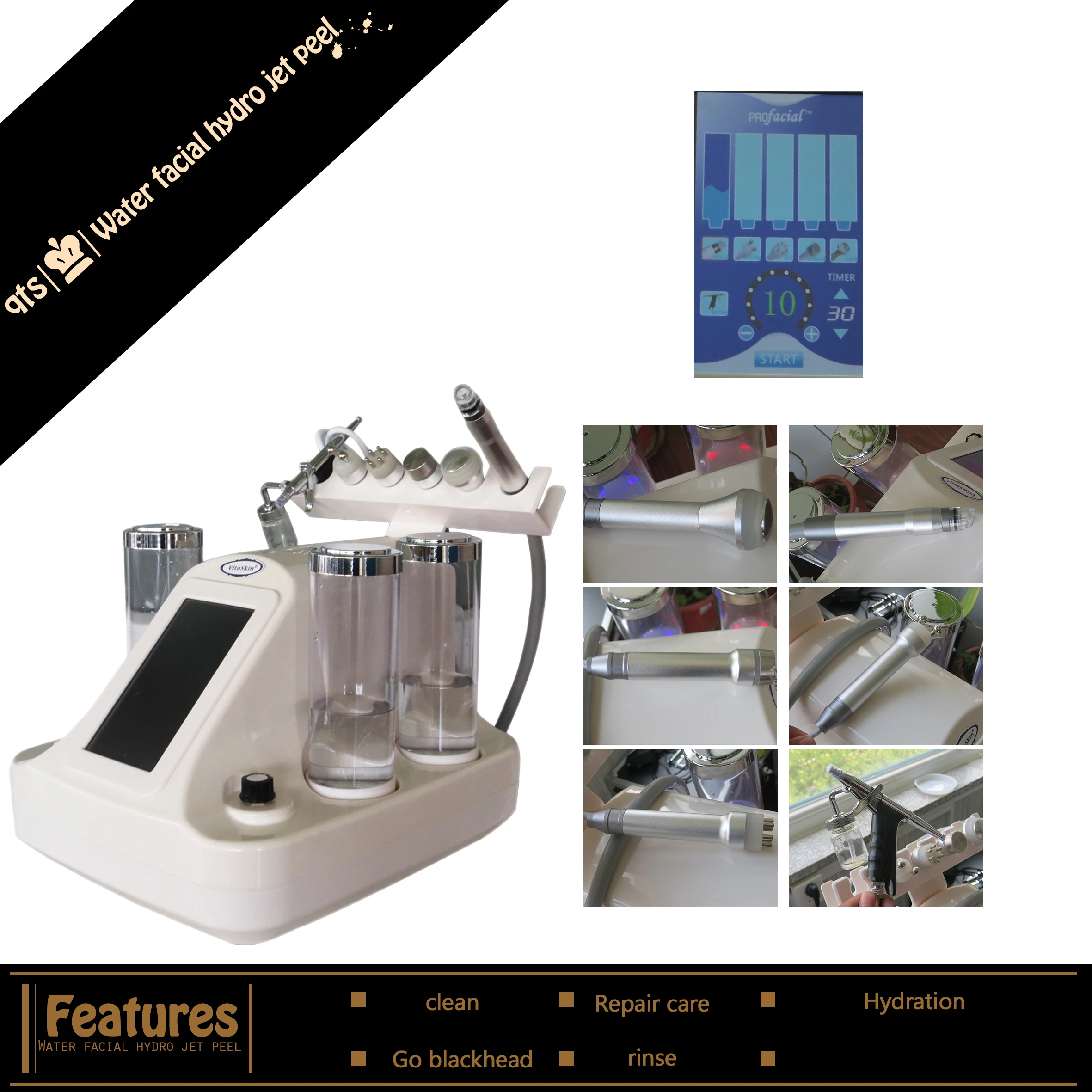 2021 Дешевое портативное устройство H2O2-6 в 1 гидравлический раствор для лица