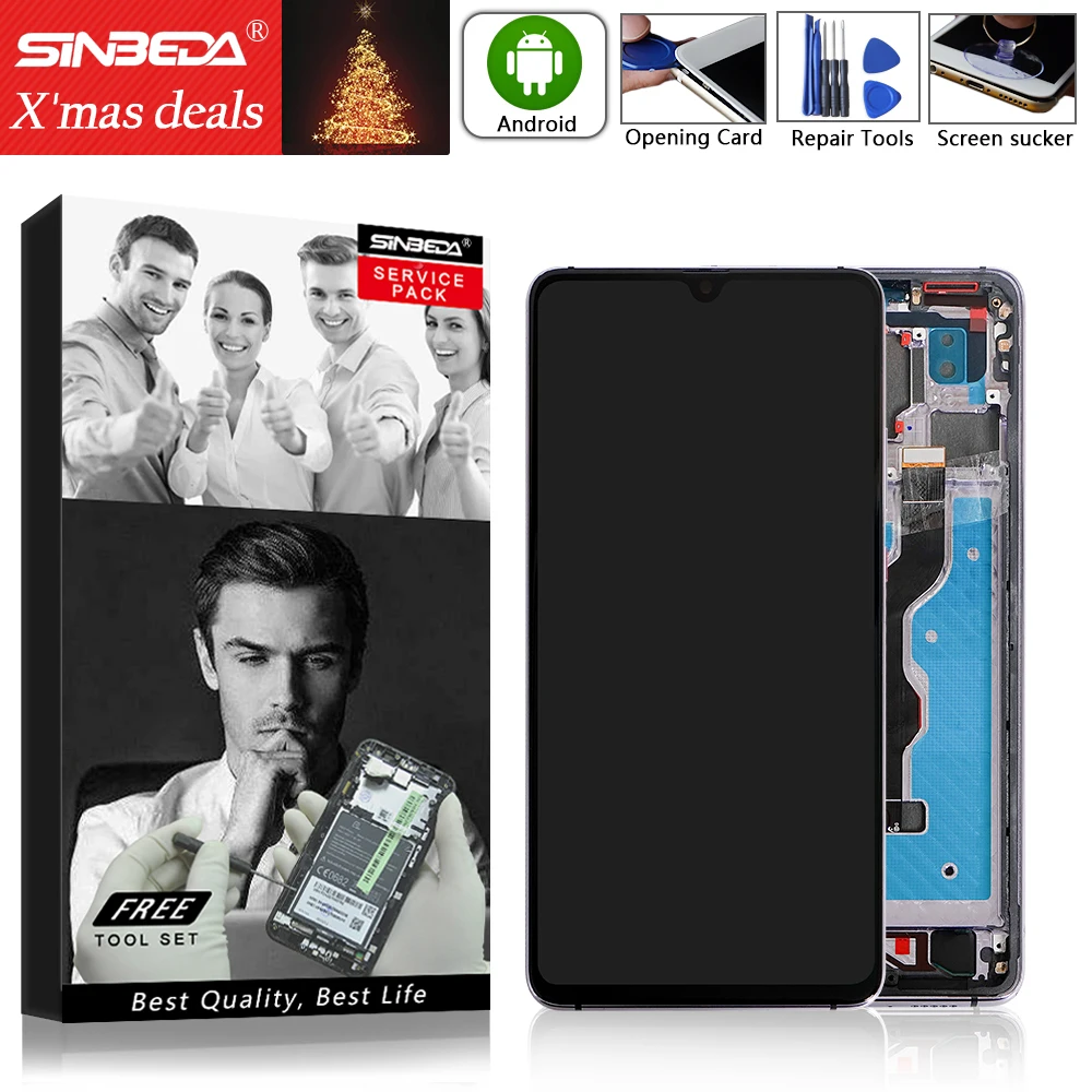 ЖК-дисплей AMOLED для HUAWEI Mate 20 X сенсорный экран с рамкой HUAWEi 20X дисплей Mate20 2018 Mate20X |