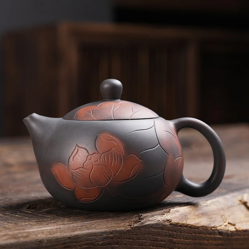 Bule de Cerâmica Conjunto de Ovo Pote de Barro Roxa Pequena Grande Capacidade Único Bule Kung fu Chá Dragão Roxo Pote xi Shi Chaleira