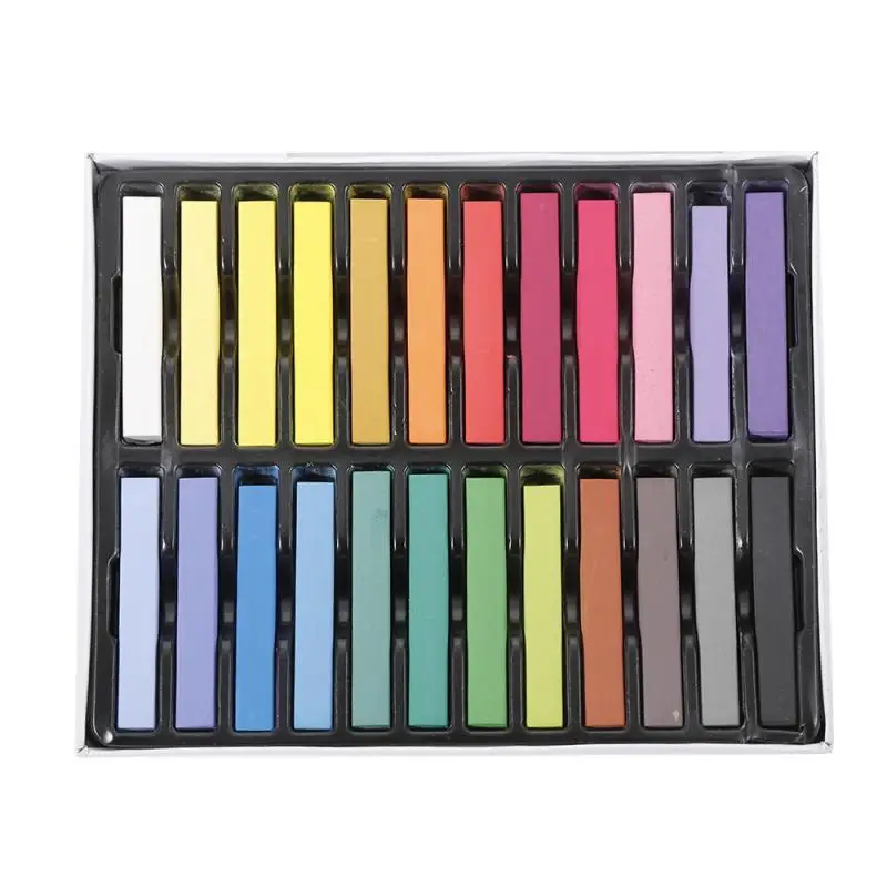 Красивые 24 шт. удобные временные супер краски для волос цветные яркие Меловые