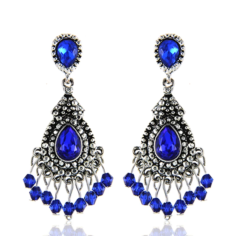 CARTER LISA очаровательные висячие серьги-подвески с кристаллами сапфирового цвета