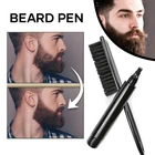 Набор для рисования бороды, ручка заполнения, 4 кончика, ручка и щетка для рисования усов, водонепроницаемая и защищенная от пота чернаятемно-коричневая SANA889