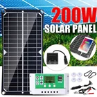 Портативная солнечная панель, 200 Вт, 18 в, монокристаллическая, USB