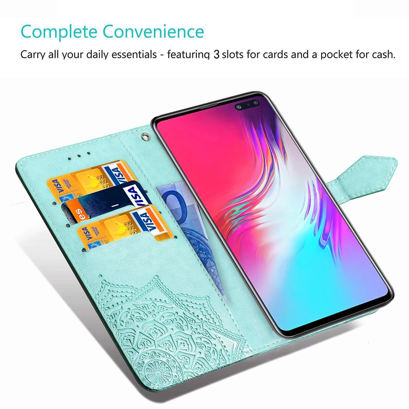 Чехол-книжка для Samsung Galaxy S6 S7 edge S8 S9 Plus S10 Note 10 9 8 Pro 5G J4 J6 J8 J2 Core J3 J5 J7 2017 из