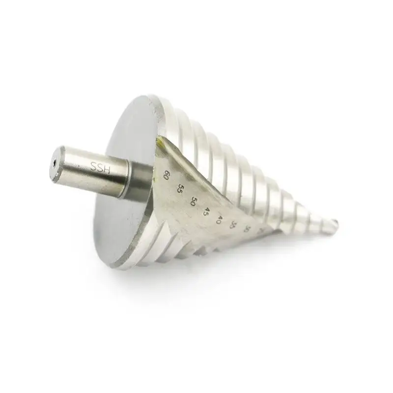 

WINOMO 6-60mm Step HSS Drill Bit 12 Steps Bit Shank Spiral Groove Step Drill Hole Cut HSS Spiral Groove Step Drill Bit Shank