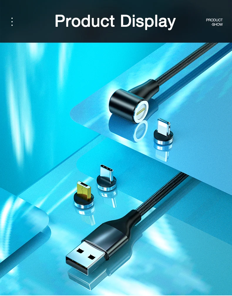 CAFELE QC3.0 Магнитный USB кабель для синхронизации данных зарядный кабель для iPhone huawei samsung 3A Быстрая зарядка usb type C Micro кабель