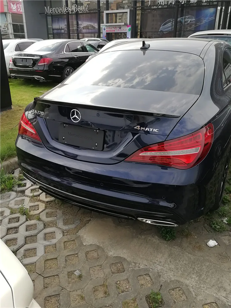 Спойлер для Mercedes Benz CLA W117 CLA220 250 180 2014 2017 спойлер из АБС пластика заднее крыло