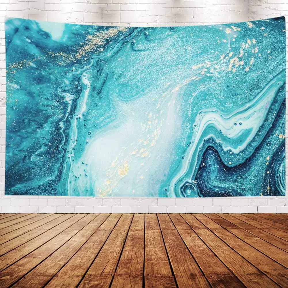 

Abstract Ocean Art Natural Luxury Style The Swirls Marble Blanket Blue Dorm Bedroom Living Room Farmhouse Decor Aesthetic