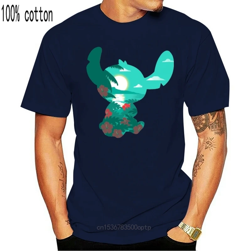 

New 2021 The Island Of Stich Men's Basic Short Sleeve T-Shirt 3D Print t shirt Cotton Funny T-shirt home Top Tees