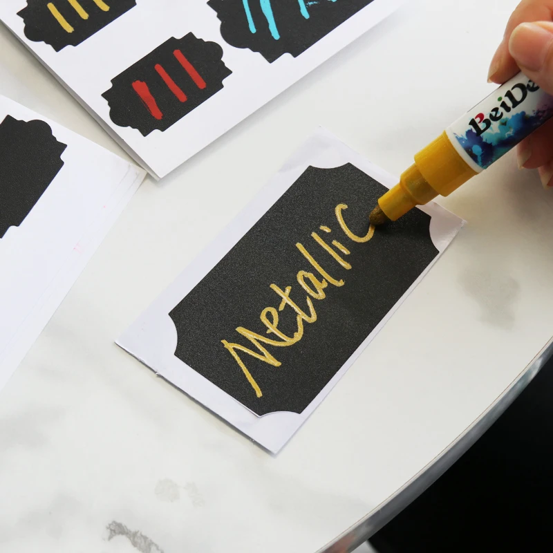 Metallic Marker Pen Water-Based Non-Toxic Wet Erase Colors Liquid Chalk | Канцтовары для офиса и дома