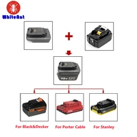battery adapter for makita 18v lithium battery converted to for black decker porter cable stanley 18v 20v battery tool convert