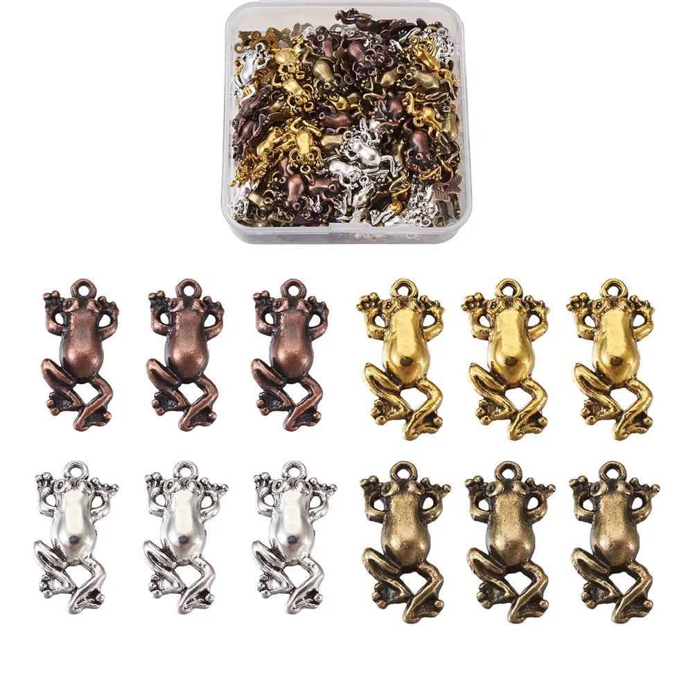 

Frog Snake Tibetan Style Alloy Pendants Rhinestone Settings Links Charms for DIY Necklaces Earrings Jewelry Making Decoration