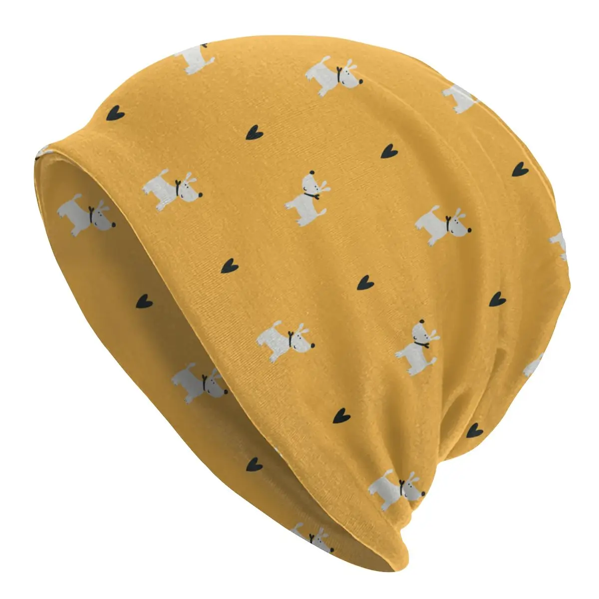 

Cartoon Dogs Pattern Beanies Caps Winter Warm Men Knitting Hat