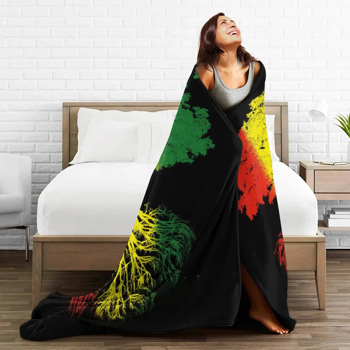 

New Fashion 3D Leaf Personality Printed Flannel Blanket Sheet Bedding Soft Blanket Bed Cover Home Textile Decoration