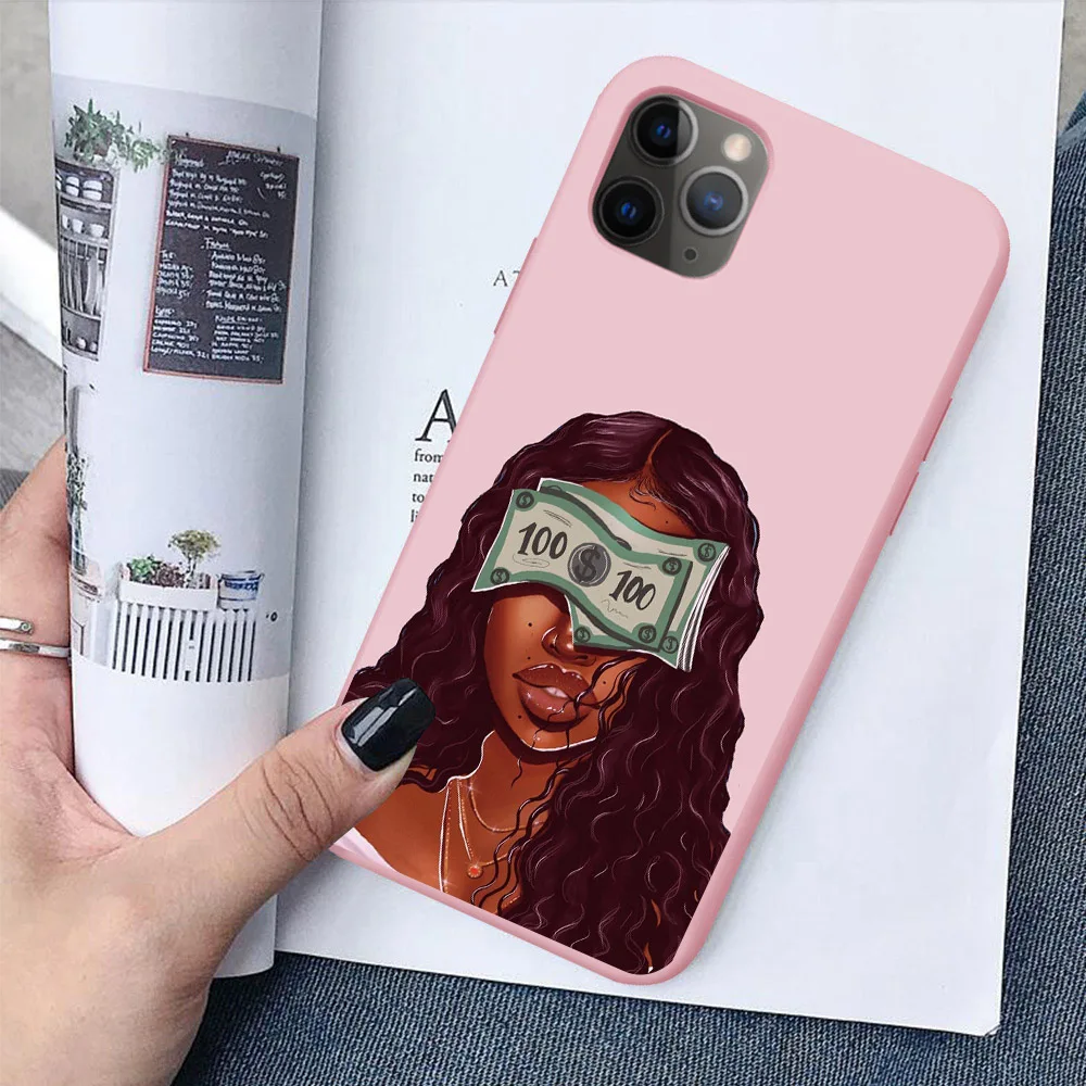 Чехол Black girl boss для iPhone 11 Pro MAX XR XS X SE 5S 6S 7 8 Plus. Мягкий силиконовый чехол телефона