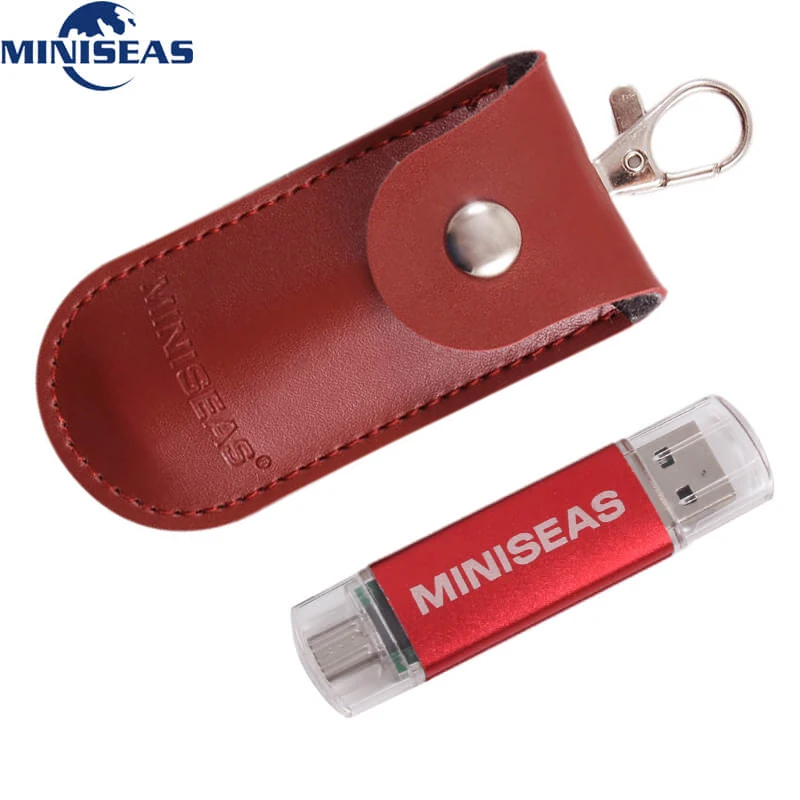 red and red MIniseas 2 цвета портативный otg usb флэш-накопитель 8 Гб 16 Гб внешний накопитель для системы Android устройство memory stick pen drive U stick - Цвет: red and red