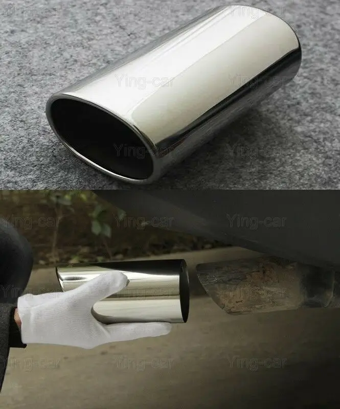 

Fit For Toyota Rav4 2013-2018-2019 silver Tailpipe Exhaust Muffler Tail Pipe Tip 1pcs