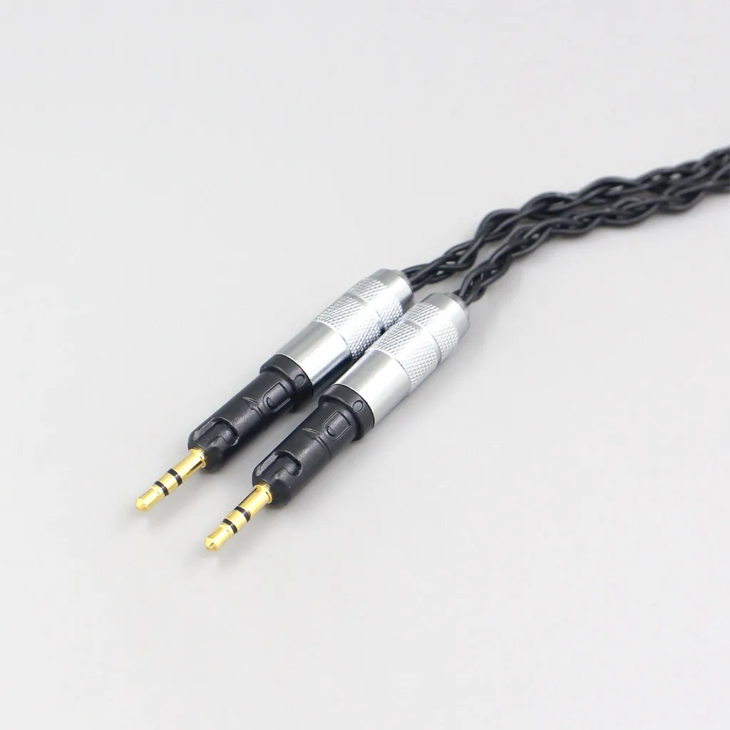 LN007467 4 мм xlr 2 5 6 8 жильный черный посеребренный плетеный кабель для наушников
