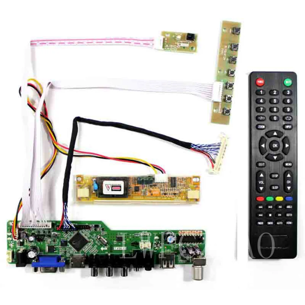 

New TV Monitor Board Kit for B170PW02 / B170PW04 V0 / B170PW03 TV+HDMI+VGA+AV+USB LCD LED Screen Controller Board Driver