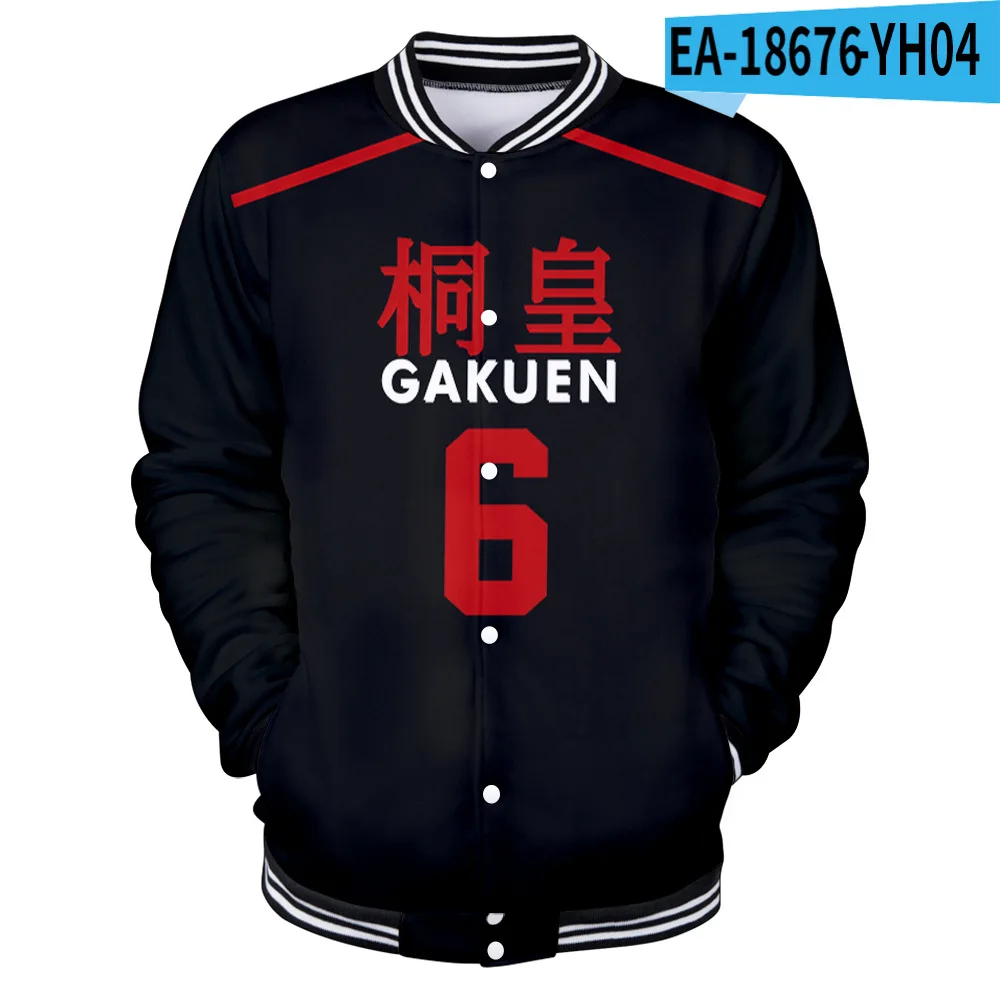 

Anime KUROKO'S BASKETBALL Kuroko No Basuke Basket Baseball Jacket Men Bomber Jacket GAKUEN Aomine Daiki Baseball Uniform Kawaii