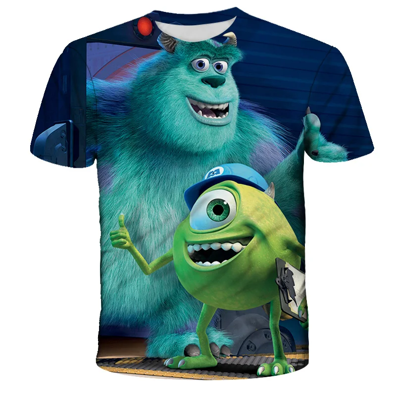 

Children's clothing Monsters Inc Anime Series 3D Printed T-shirt Kids Casual O-neck Summer funny Short Sleeve clothes for teens