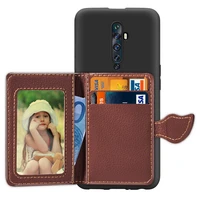flip credit pocket for oppo reno 2f 2z reno z ace case leaf id card holder slim stand case for oppo realme x2 pro fundas