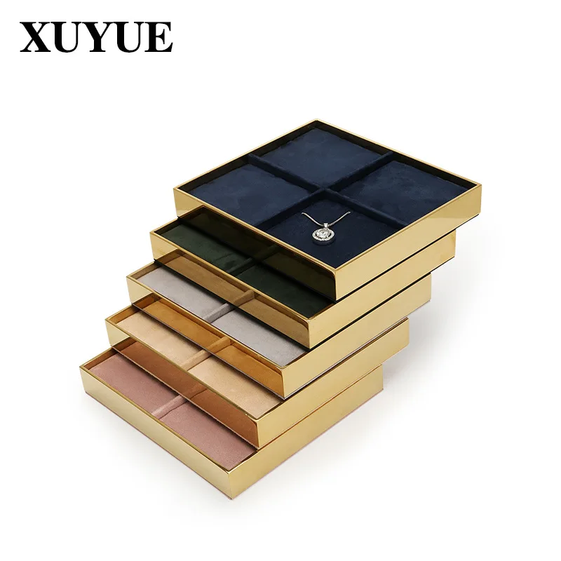 Jewelry Jewelry Display Stand Metal Necklace Pendant Display Tray Display Storage Prop Tray jewelry boxes and packaging