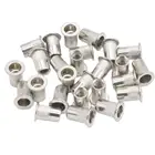Заклепочная гайка, 50 шт.лот, из нержавеющей стали, с плоской головкой