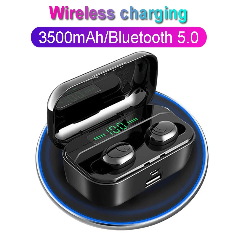 TWS G6S беспроводные наушники 8D стерео Bluetooth 5 0 со светодиодным дисплеем гарнитура