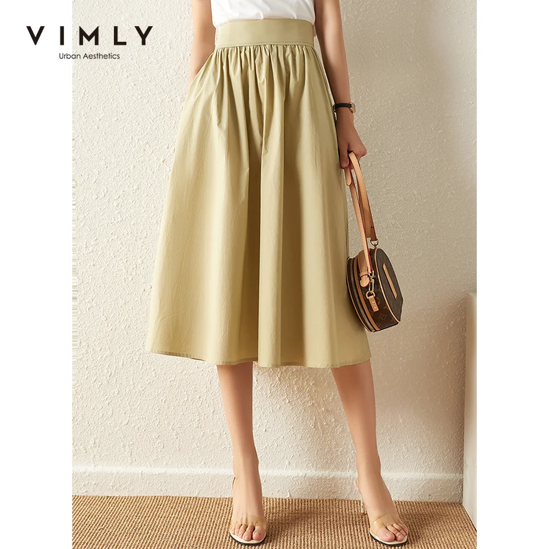 Юбка VIMLY Женская длинная на молнии элегантная офисная юбка с завышенной талией