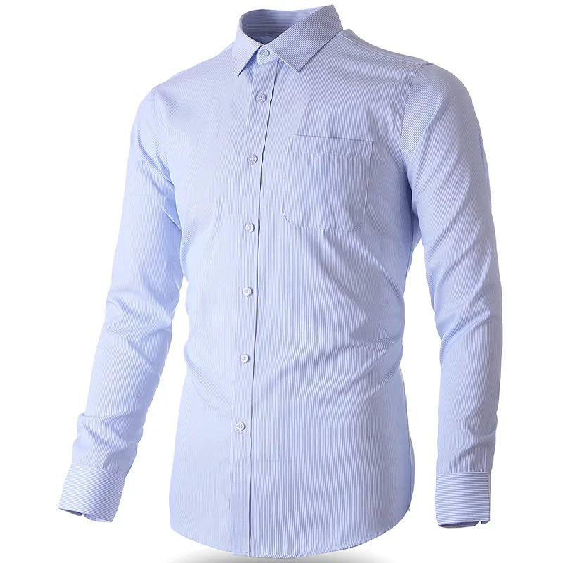 

Men's Casual Long Sleeve Stretch Dress Shirt Large Size Regular Fit Button Down Shirts for Men Camisa Masculina
