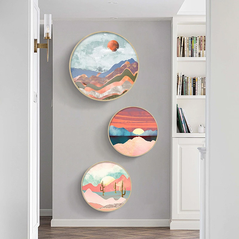 EECAMAIL DIY Diamond Painting Nordic Style Living Room Round Cross Stitch Embroidered Warm Bedroom | Дом и сад