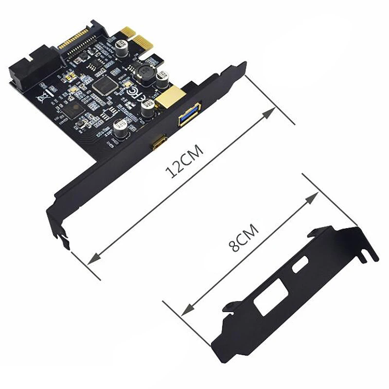 

USB3.0 Type-C Front Adapter Card C-Type Plug 19PIN ASMeida 1042A