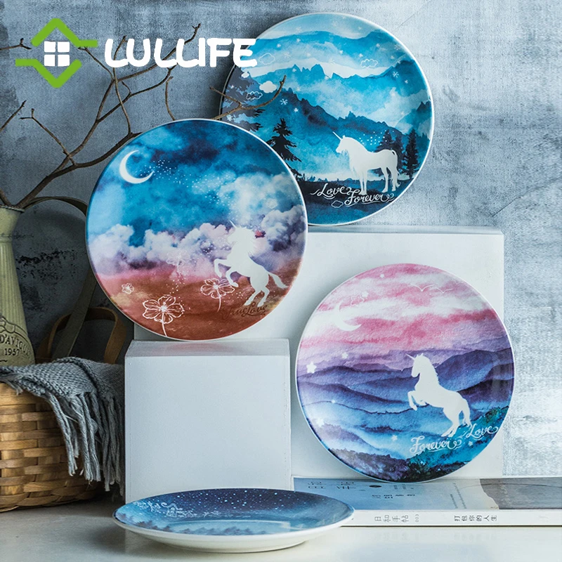 8 дюймов Китай костяная звезда обеденная тарелка креативная круглая